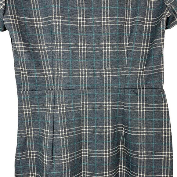 MNG Basics Plaid Short Dress Charcoal Gray Size 8 - Picture 8 of 10